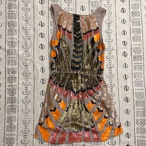 Vero Alfie 100% Silk Sequin Dress